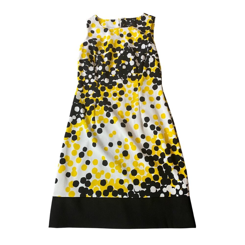 Ronni Nicole Yellow & Black Polka Dot Dress Size 6